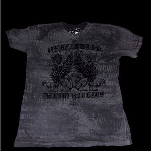 Affliction shirt with wings on the back jnco tapout 2xl